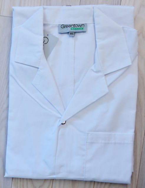 SNAP FRONT WHITE LAB COAT M