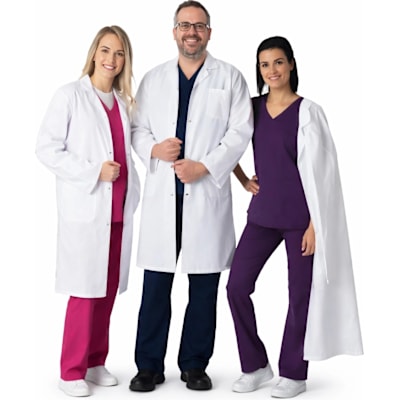 SNAP FRONT WHITE LAB COAT M